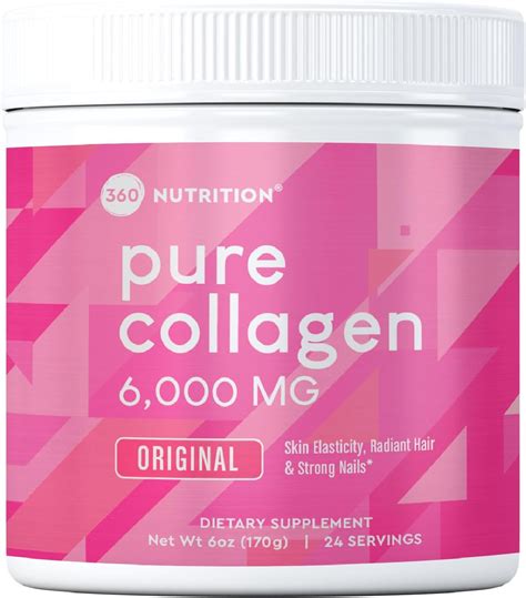 360 Nutrition Collagen Powder for Hair, Skin, Nail, Bone, and .